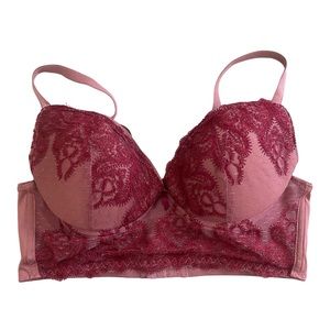 Prima Valentina | Side Slimming bra Pink lace padded balconette size 36C